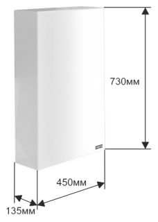 Зеркальный шкаф СанТа Стандарт 113001 45см фацет белый
